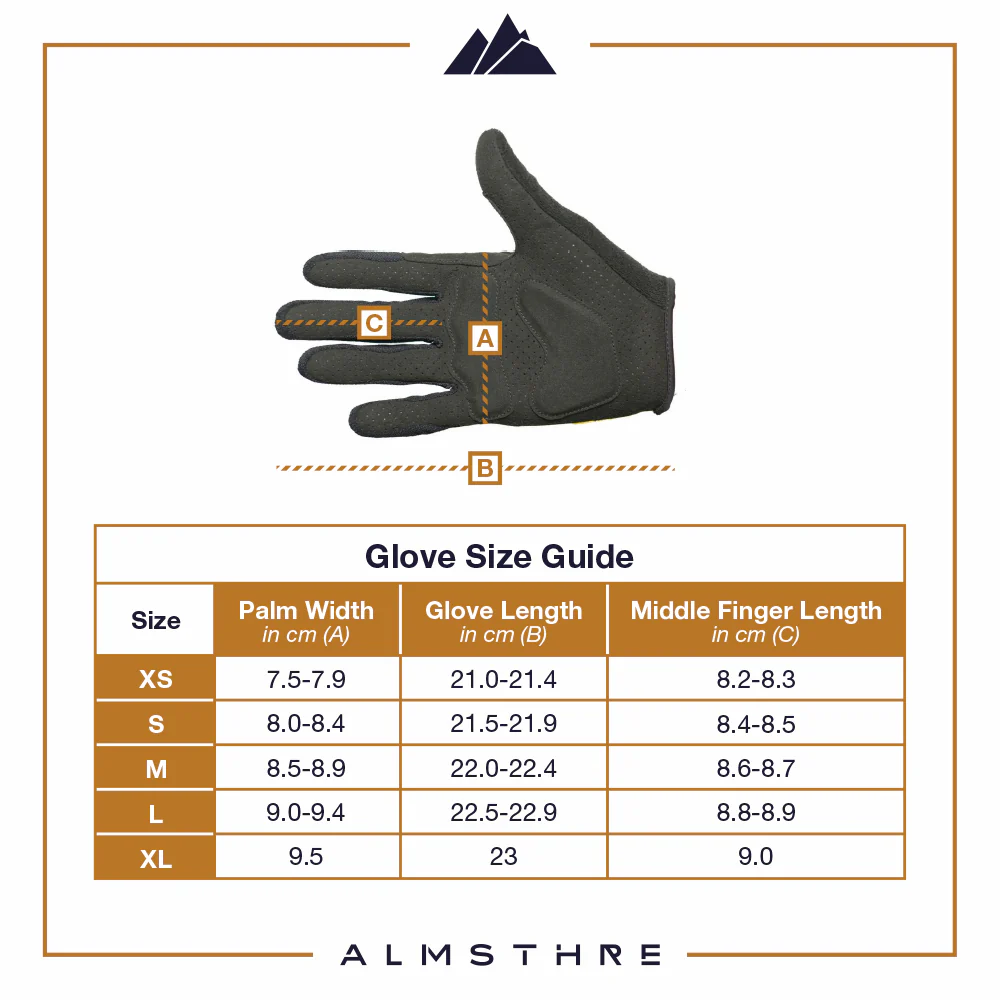 ALMSTHRE - Gants longs avec rembourrage en Gel