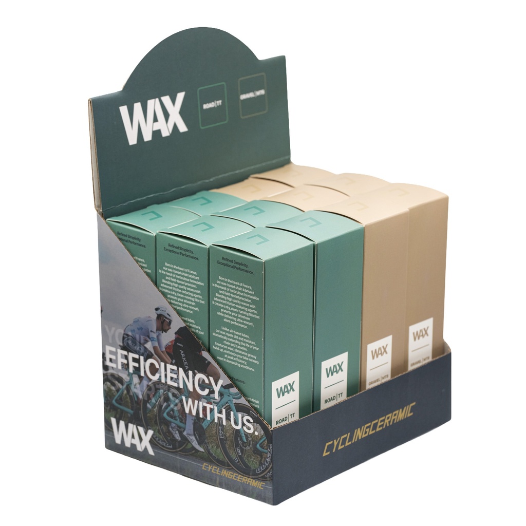 CyclingCeramic - Display Wax 10+2 offertes - (6 Cire Wet + 6 Cire Dry)