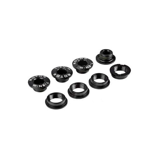 [C00-001-00120] Rotor - Vis courtes Road 1x Bolt Set - 4 Bolts/4 Nuts - Bk (XX)