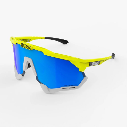 [EY250321] SCICON - AEROSHADE XL YELLOW FLUO MULTIMIRROR BLUE 