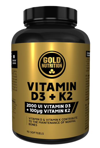 [GN61946] GoldNutrition - Boîte de 90 Capsules de Vitamine D3 + K2