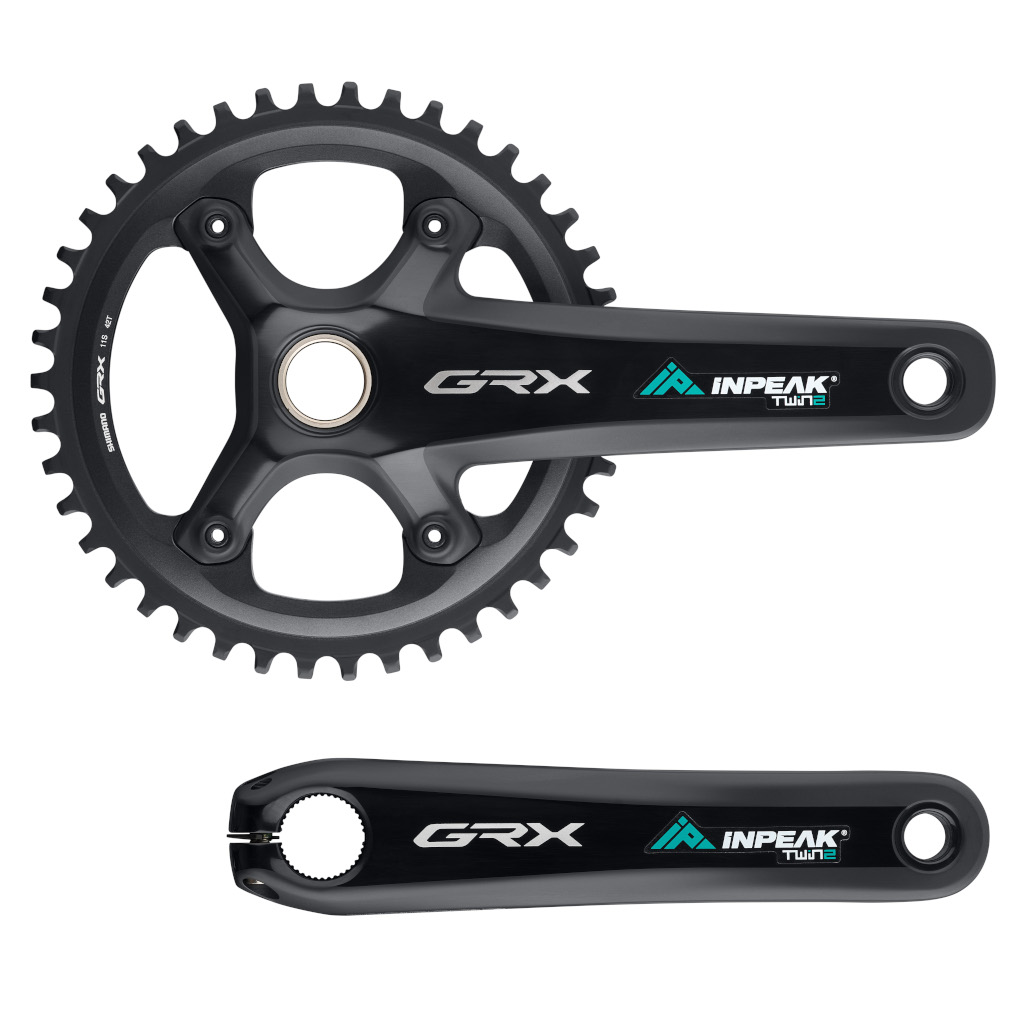 Inpeak - Pédalier POWERCRANK-E TWIN2 GRX FC-RX820-1 (Rechargeable et double mesure)