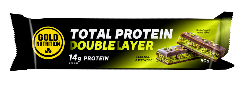 GoldNutrition - Boîte de 10x Barres Protéine Chocolat-Pistache