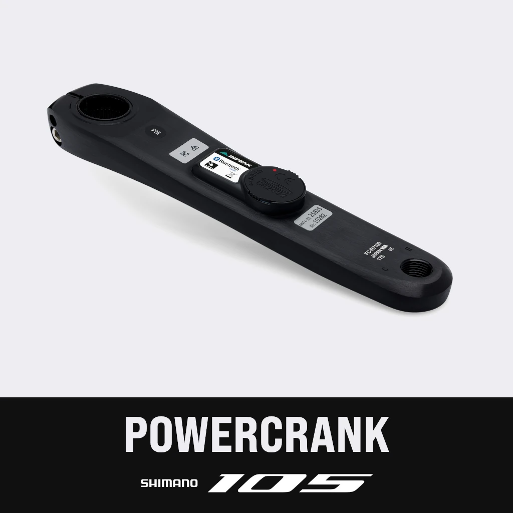 Inpeak - Manivelle gauche POWERCRANK Shimano 105 FC-R7100 (Pile CR2032)