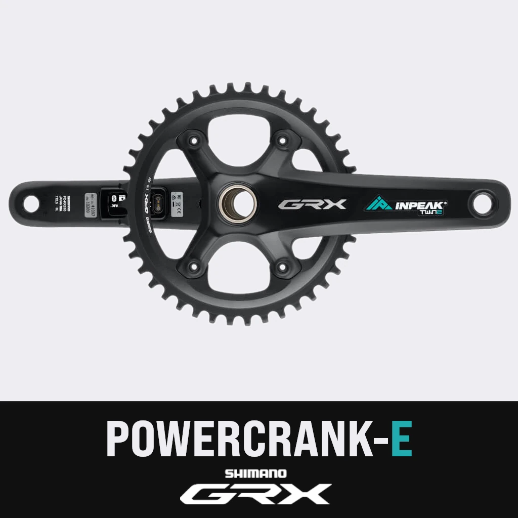 Inpeak - Pédalier POWERCRANK-E TWIN2 GRX FC-RX820-1 (Rechargeable et double mesure)