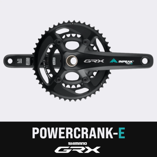 Inpeak - Pédalier POWERCRANK-E TWIN2 GRX FC-RX820-2 (Rechargeable et double mesure) 